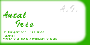 antal iris business card